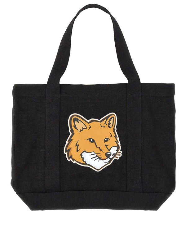 MAISON KITSUNÉ: Handtaschen - Shopper - Schwarz