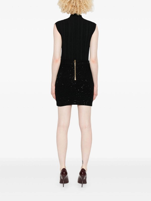 The Best Shops Balmain: ニーレングススカート＆ミディ丈 - 膝丈/ミディスカート - 黒