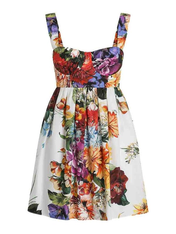 DOLCE & GABBANA: Robe longueur genou - Robe Au Genou - Blanc