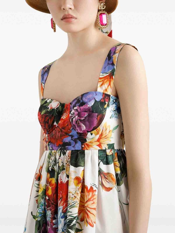 Robe Au Genou - Blanc shop online: DOLCE & GABBANA