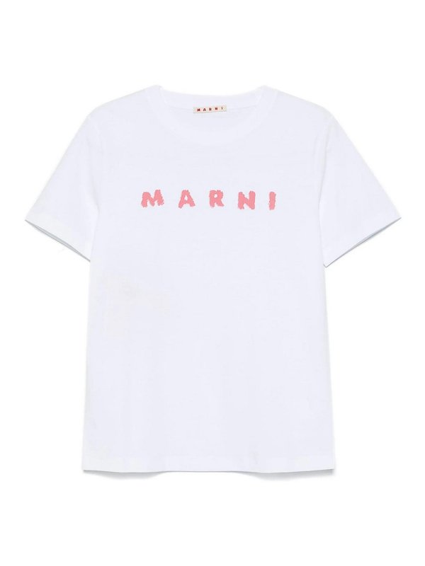 Marni: T-shirts - T-Shirt - Weiß