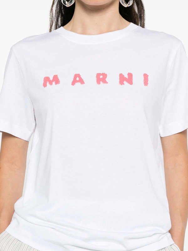 Marni: T-shirts online - T-Shirt - Weiß