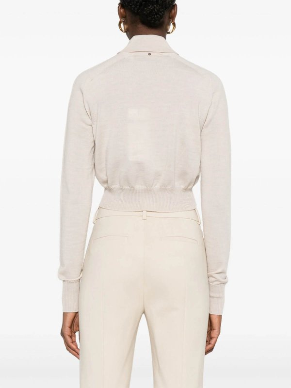 SPORTMAX: Strickpullover mit Rundhalsausschnitt online - Rundhalspullover - Beige