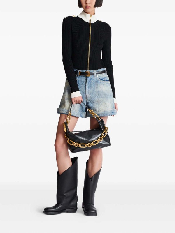 Balmain: Sacs bandoulière online - Sac Bandoulière - Noir