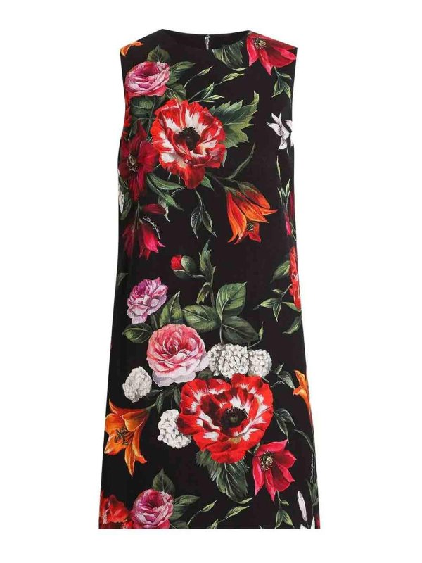 DOLCE & GABBANA: knee length dresses - Anemone Print Dress