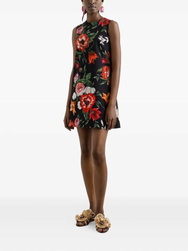 The Best Shops DOLCE & GABBANA: knee length dresses - Anemone Print Dress