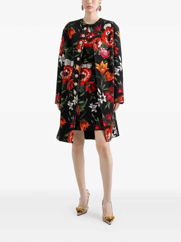 The Best Shops DOLCE & GABBANA: Robe longueur genou - Robe Au Genou - Noir