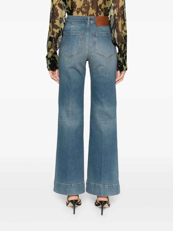 ストレートジーンズ - ライトブルー shop online: VICTORIA BECKHAM