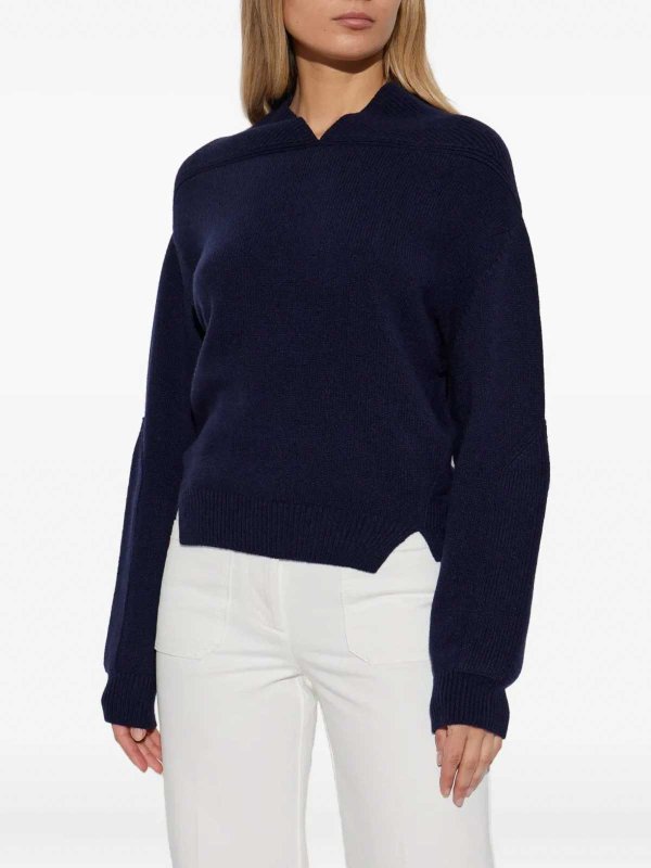 VICTORIA BECKHAM: Pull col rond online - Pull Col Rond - Bleu