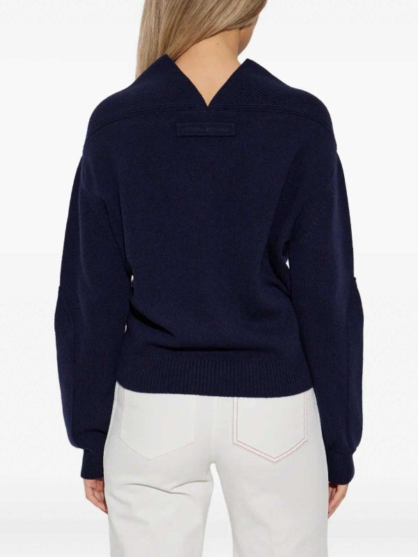Pull Col Rond - Bleu shop online: VICTORIA BECKHAM