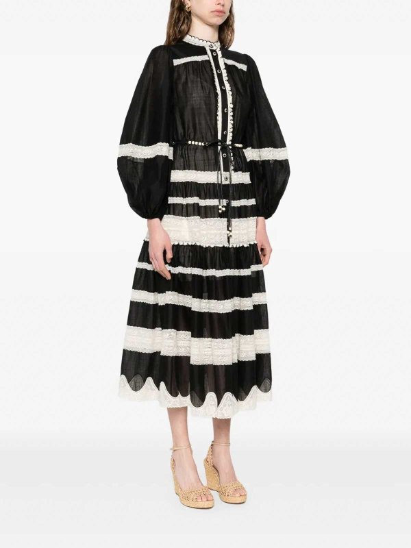 ZIMMERMANN: Robe longueur genou online - Robe Au Genou - Noir