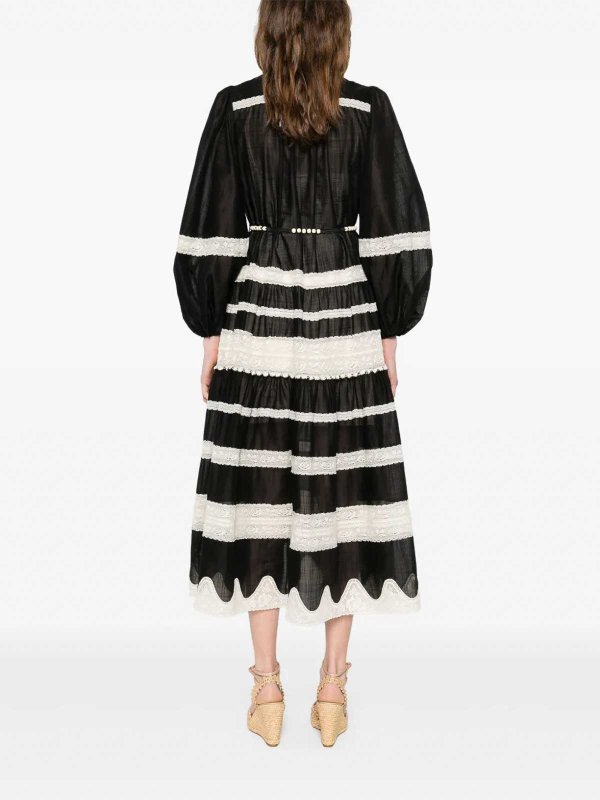 Robe Au Genou - Noir shop online: ZIMMERMANN