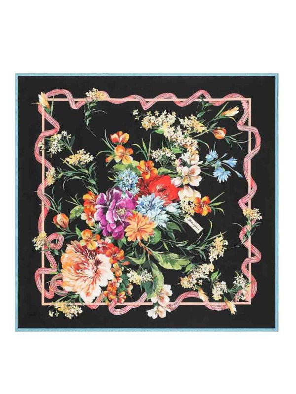 DOLCE & GABBANA: Stole & Scialli - Foulard con stampa floreale