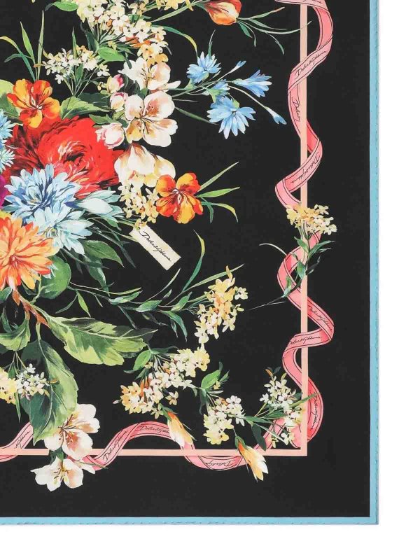 DOLCE & GABBANA: Stole & Scialli online - Foulard con stampa floreale