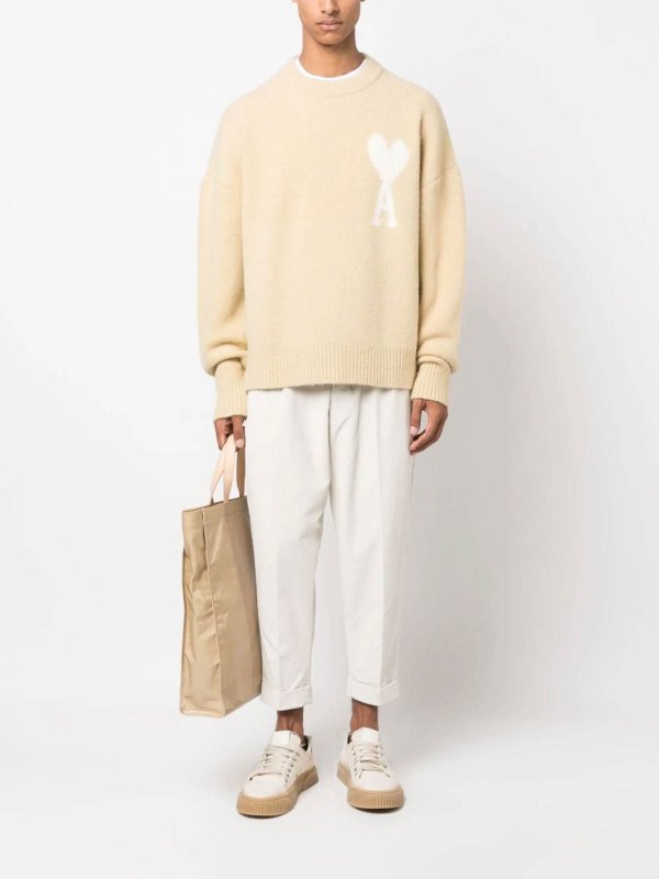 AMI PARIS: クルーネック online - クルーネック - クリーム