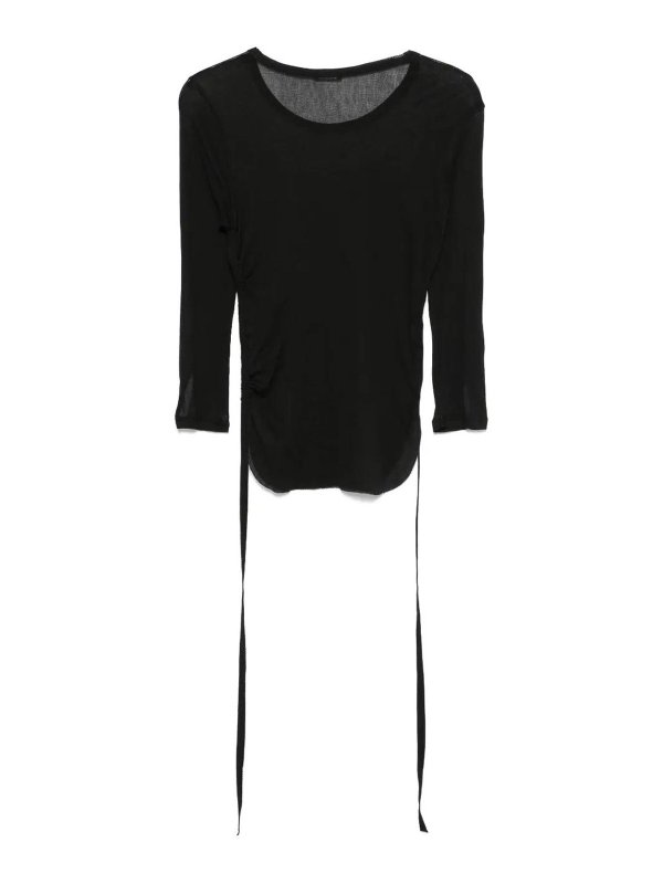 ANN DEMEULEMEESTER: T-shirts - T-Shirt - Schwarz