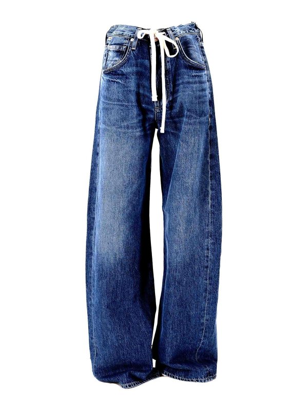 CITIZENS OF HUMANITY: bootcut jeans - Brynn Drawstring-Waist Jeans