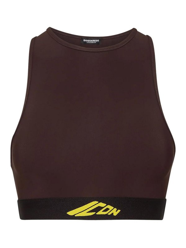 DSQUARED2: Tops & Tank tops - Icon New Generation Cutout Sports Bra