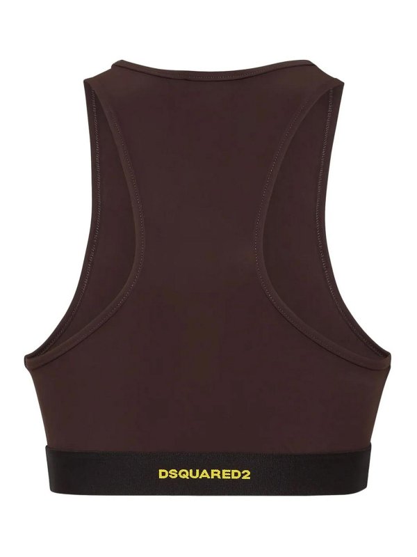 DSQUARED2: Tops & Tank tops online - Icon New Generation Cutout Sports Bra