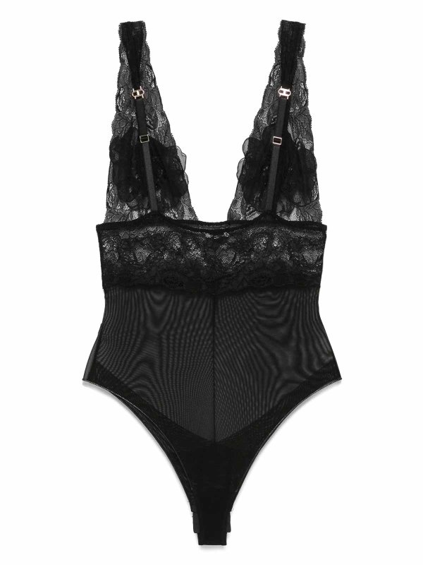 ELISABETTA FRANCHI: Tops & Tank tops online - 3D-Flowers Tulle Bodysuit