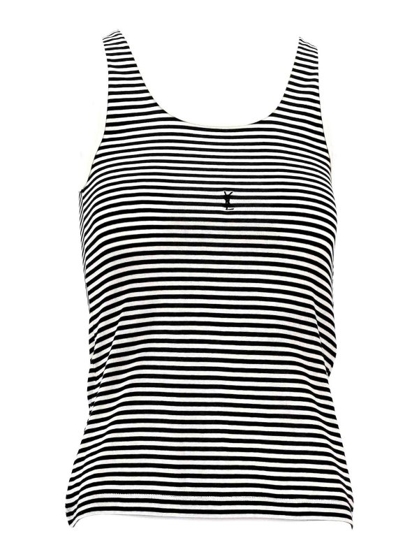 SAINT LAURENT: Tops & Tank tops - Tank Top Broderie Ca