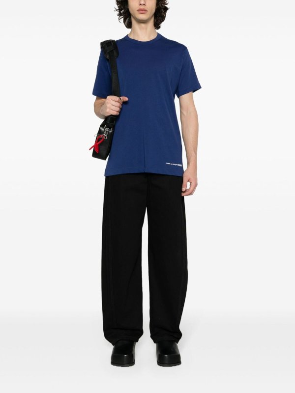 COMME DES GARCONS: T-shirts online - T-Shirt - Bleu Foncé