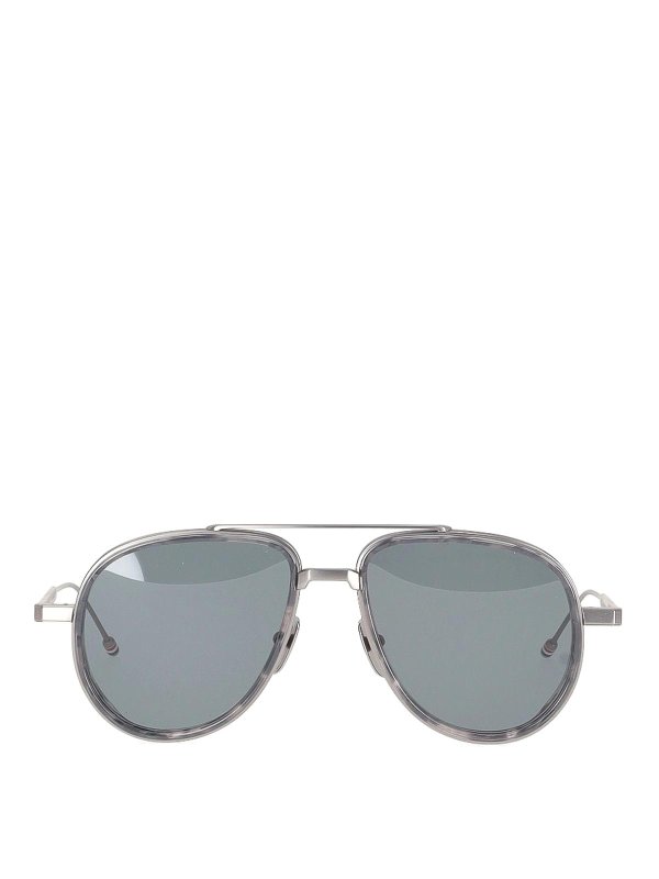 THOM BROWNE: sunglasses - Pilot-Frame Sunglasses