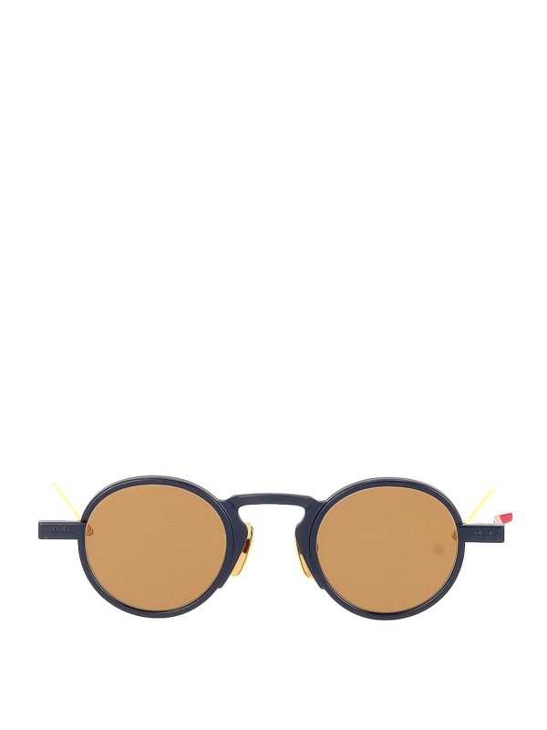 THOM BROWNE: sunglasses - Acetate Round Sunglasses