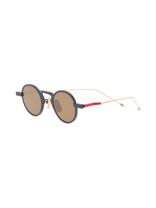 The Best Shops THOM BROWNE: sunglasses - Acetate Round Sunglasses