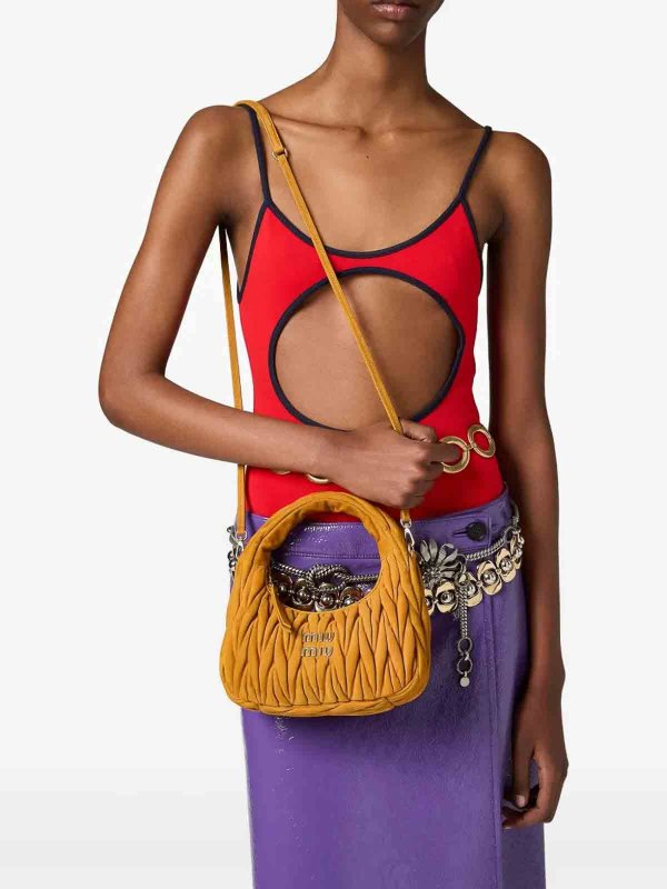 The Best Shops MIU MIU: cross body bags - Wander Matelass Suede Hobo Bag