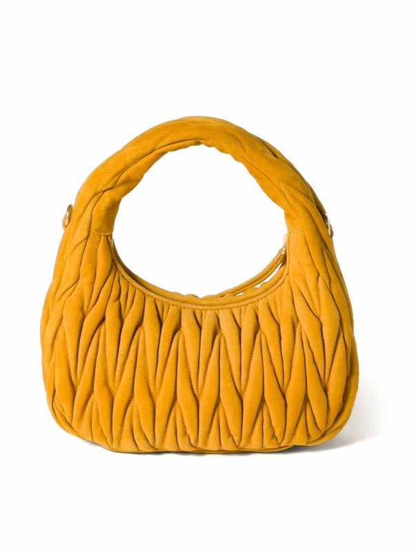 Wander Matelass Suede Hobo Bag shop online: MIU MIU