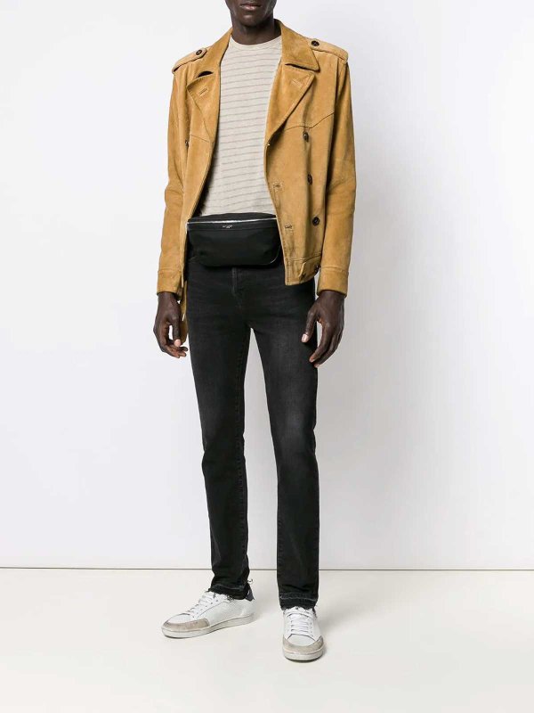 SAINT LAURENT: belt bags online - Logo-Lettering Belt Bag