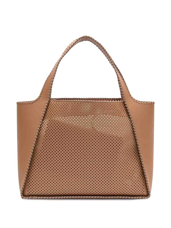 STELLA McCARTNEY: totes bags online - Logo-Perforated Tote Bag