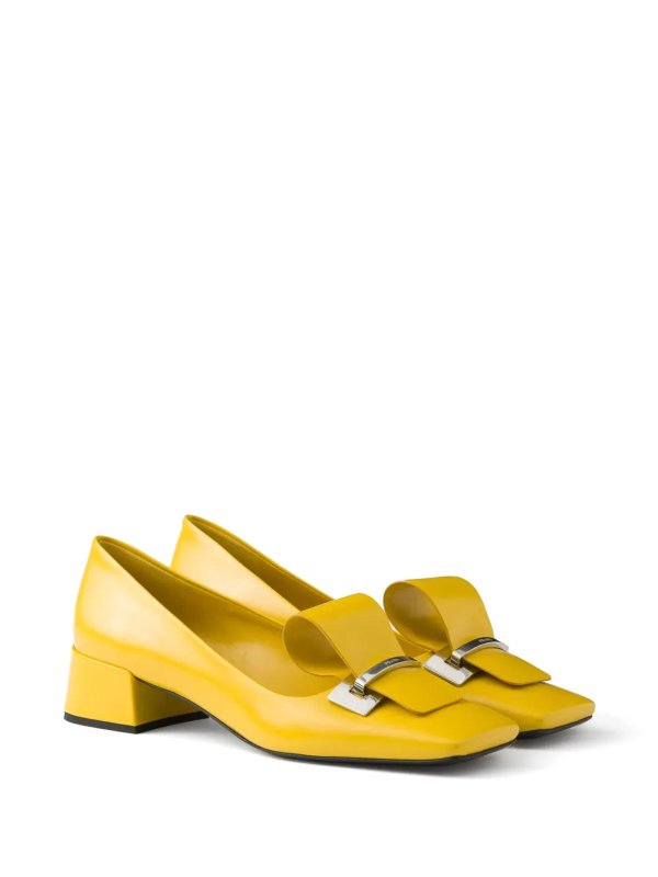 PRADA: court shoes online - 35Mm Brushed-Leather Pumps