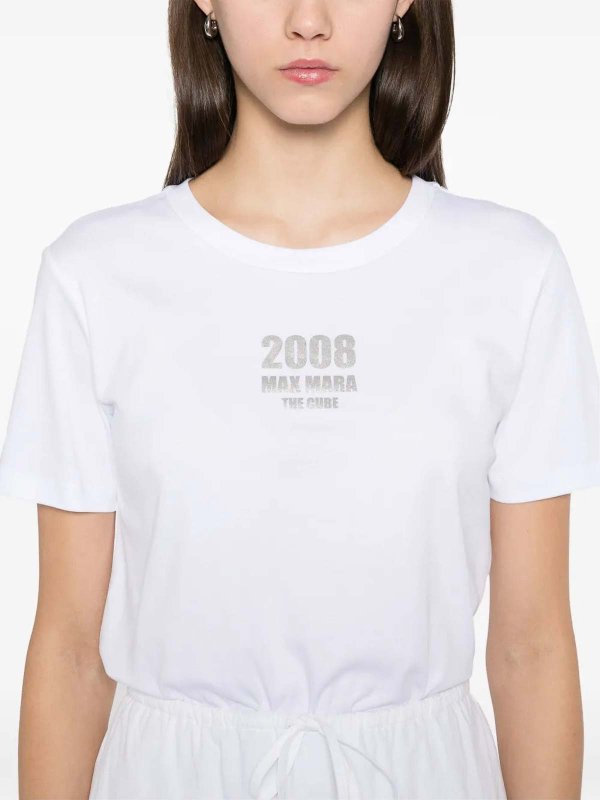 S MAX MARA: t-shirts online - S Max Mara T-Shirt Quieto Bianco