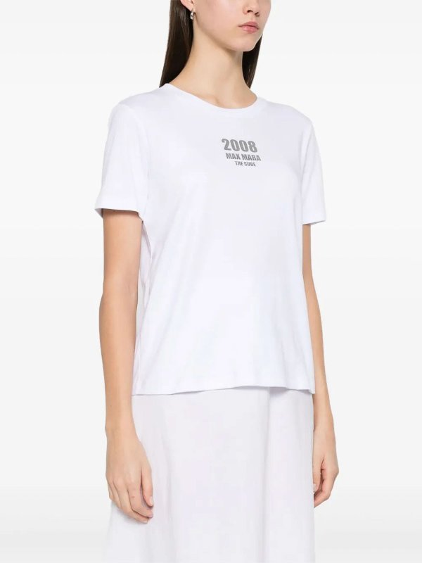 The Best Shops S MAX MARA: t-shirts - S Max Mara T-Shirt Quieto Bianco