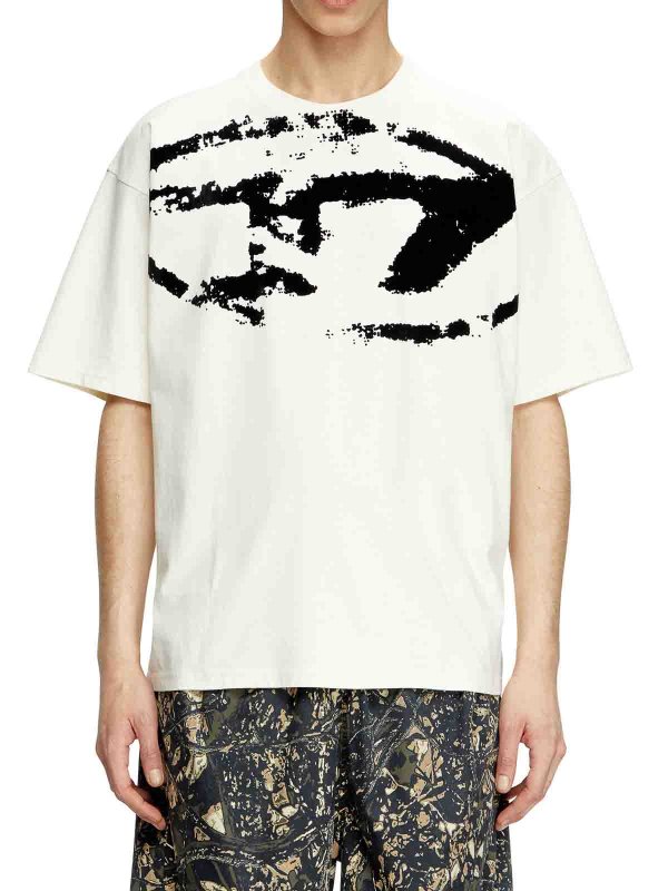 DIESEL: T-shirts online - T-Shirt - Blanc