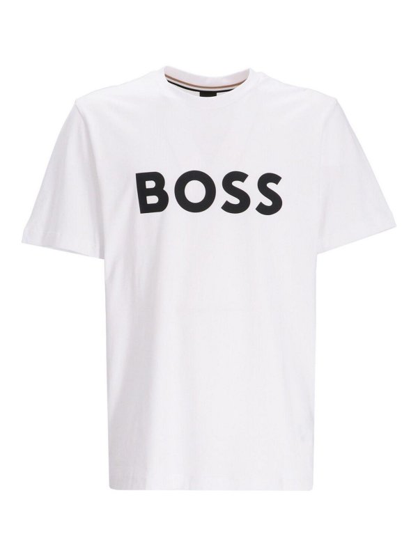 Hugo Boss: T-shirts - T-Shirt - Weiß