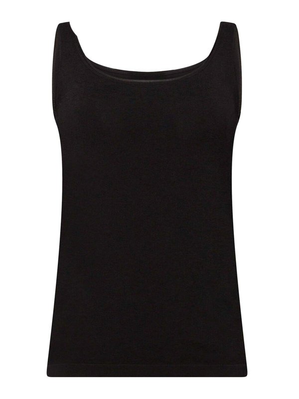 WOLFORD: トップス＆タンクトップ - トップ/タンクトップ - 黒