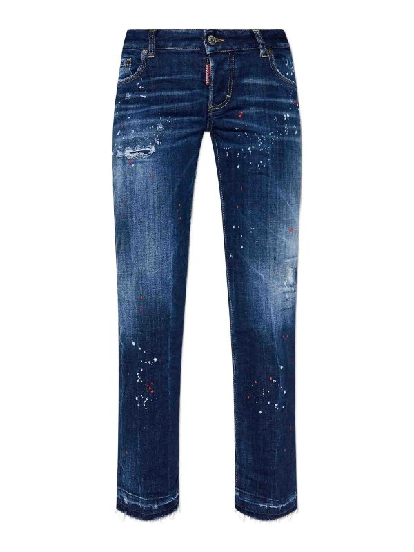 DSQUARED2: Jeans boot-cut - Medium Easy Red Spots Wash Jenna