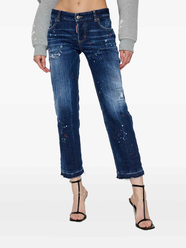 The Best Shops DSQUARED2: Jeans boot-cut - Medium Easy Red Spots Wash Jenna