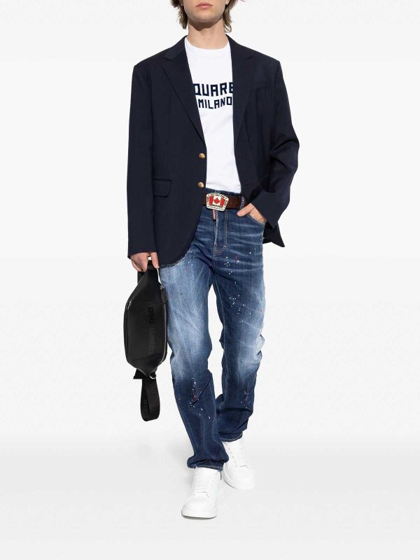 DSQUARED2: ブーツカットジーンズ online - ブーツカットジーンズ - ダークブルー