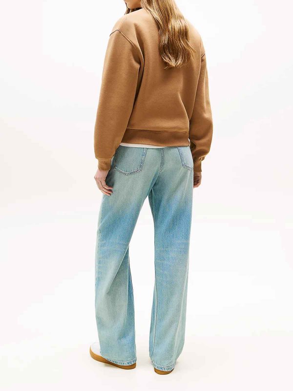 The Best Shops TOMMY HILFIGER: Pull col rond - Pull Col Rond - Marron Foncé