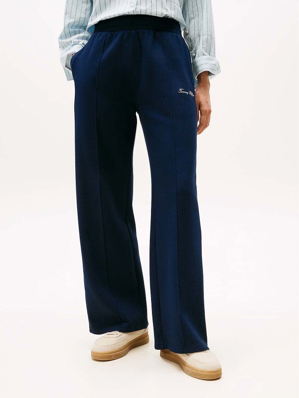 TOMMY HILFIGER: tracksuit bottoms online - Script Straight Pique