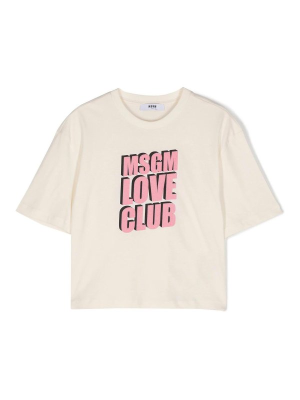 M.S.G.M. KIDS: T-shirts - T-Shirt - Creme