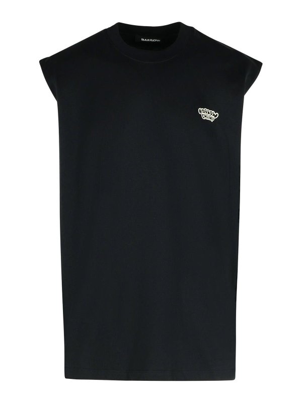 BARROW: Top e canotte - Canotta di cotone nero