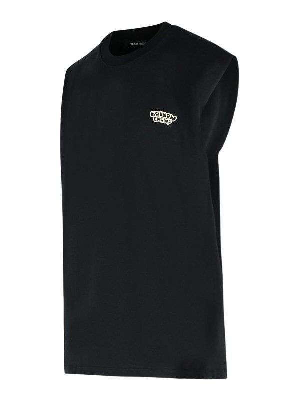 The Best Shops BARROW: Top e canotte - Canotta di cotone nero
