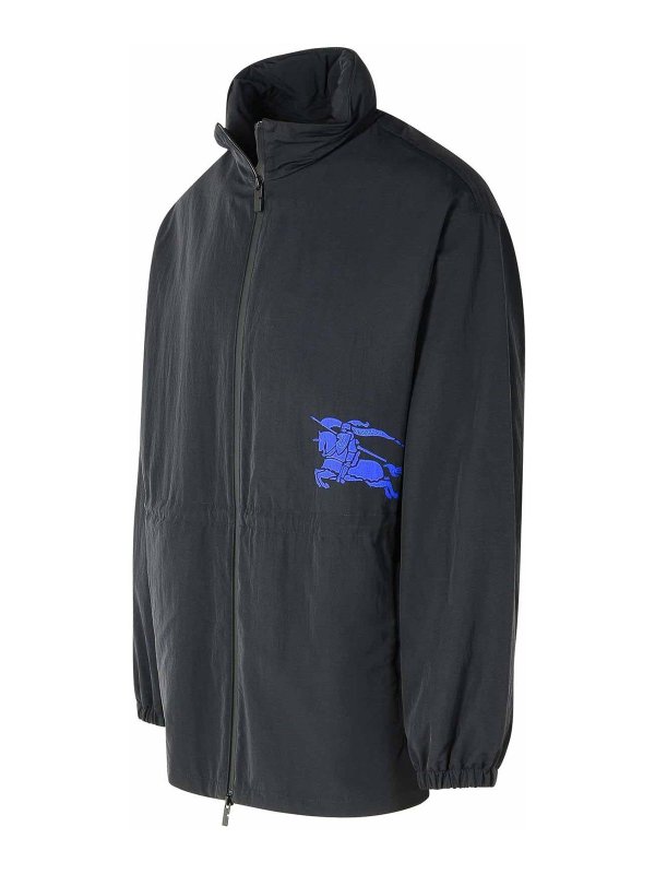 The Best Shops BURBERRY: trench coats - Black Polyamide Raincoat