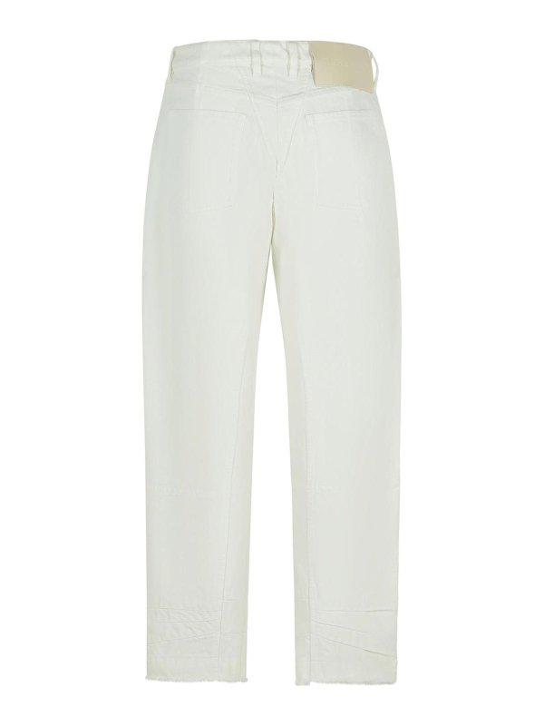 JIL SANDER: bootcut jeans online - White Cotton Jeans