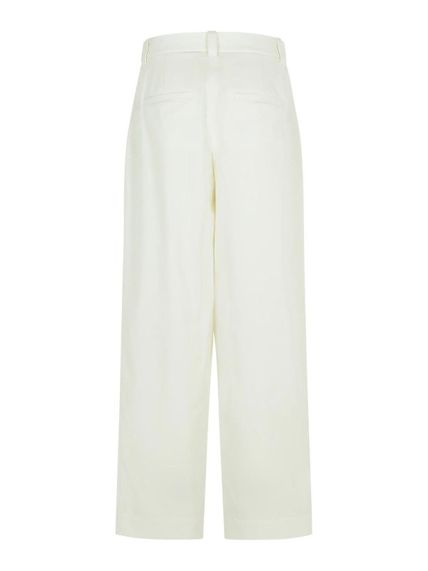 KHAITE: casual trousers online - Gari White Cotton Pants